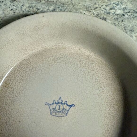 Vintage Blue Crown Robinson Ransbottom Pottery USA Pie Plate Stoneware - Picture 2 of 6